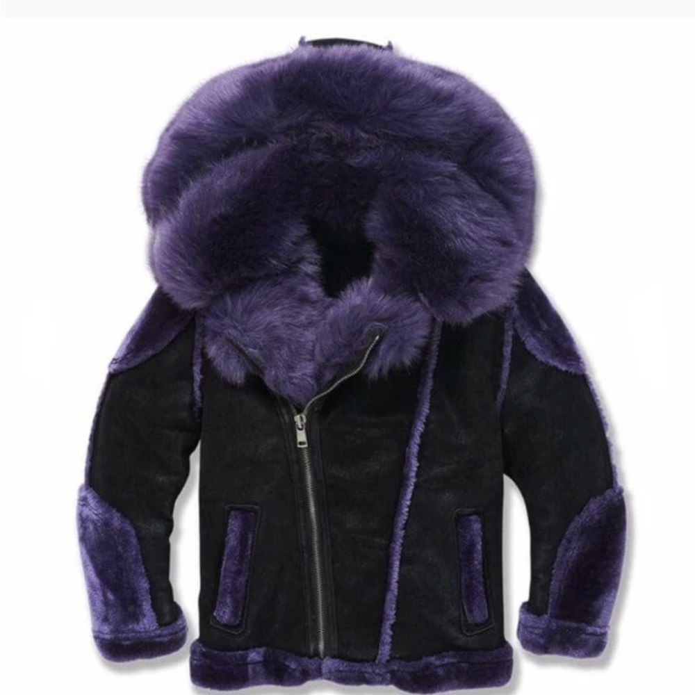 Jordan Craig Kids El Jefe Shearling Moto Jacket (Black Iris)